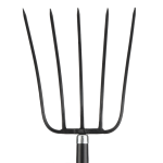 Forged fork with 5 prongs for collecting hay and manure