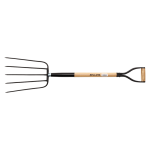 Forged fork with 5 prongs for collecting hay and manure