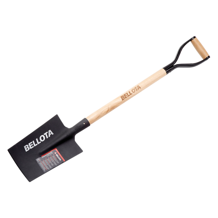 Stamped spade for transplanting, cutting and levelling land