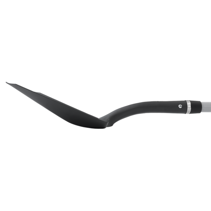 Stamped square shovel for transferring soil and manure