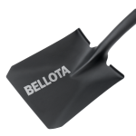 Stamped square shovel for transferring soil and manure